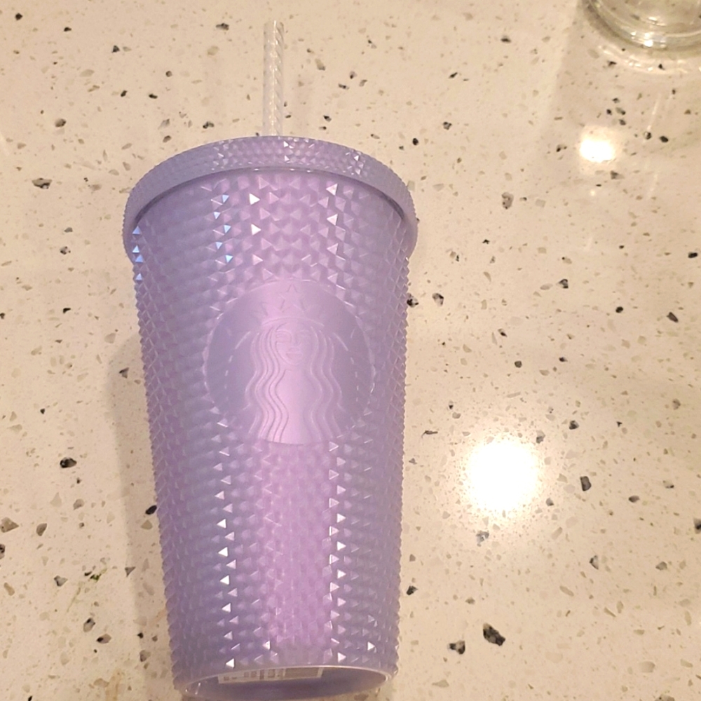 Purple crystal iridescent starbucks tumbler 16oz